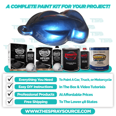 Throwback Fathom Blue Extra Small Car Kit (Black Ground Coat) - The Spray Source - Tamco Paint