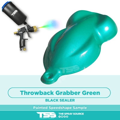 Throwback Grabber Green Pre-Sprayed Speedshape Paint Sample (White Ground Coat) - The Spray Source - Tamco Paint