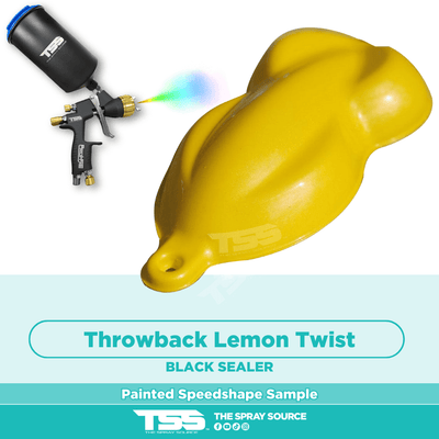 Throwback Lemon Twist Pre-Sprayed Speedshape Paint Sample (White Ground Coat) - The Spray Source - Tamco Paint