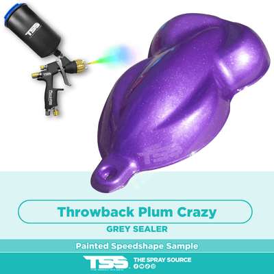 Throwback Plum Crazy Pre-Sprayed Speedshape Paint Sample (Grey Ground Coat) - The Spray Source - Tamco Paint