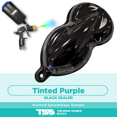 Tinted Purple Pre-Sprayed Speedshape Paint Sample (Black Ground Coat) - The Spray Source - Alpha Pigments