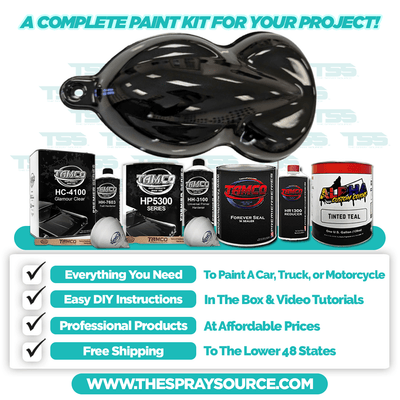 Tinted Teal Extra Small Car Kit (Black Ground Coat) - The Spray Source - Alpha Pigments