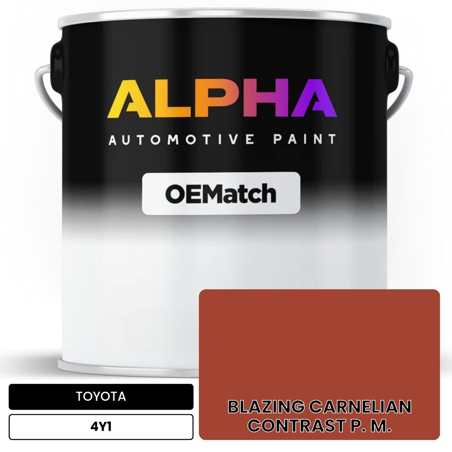 TOYOTA BLAZING CARNELIAN CONTRAST P. M. 4Y1 OEMatch Basecoat