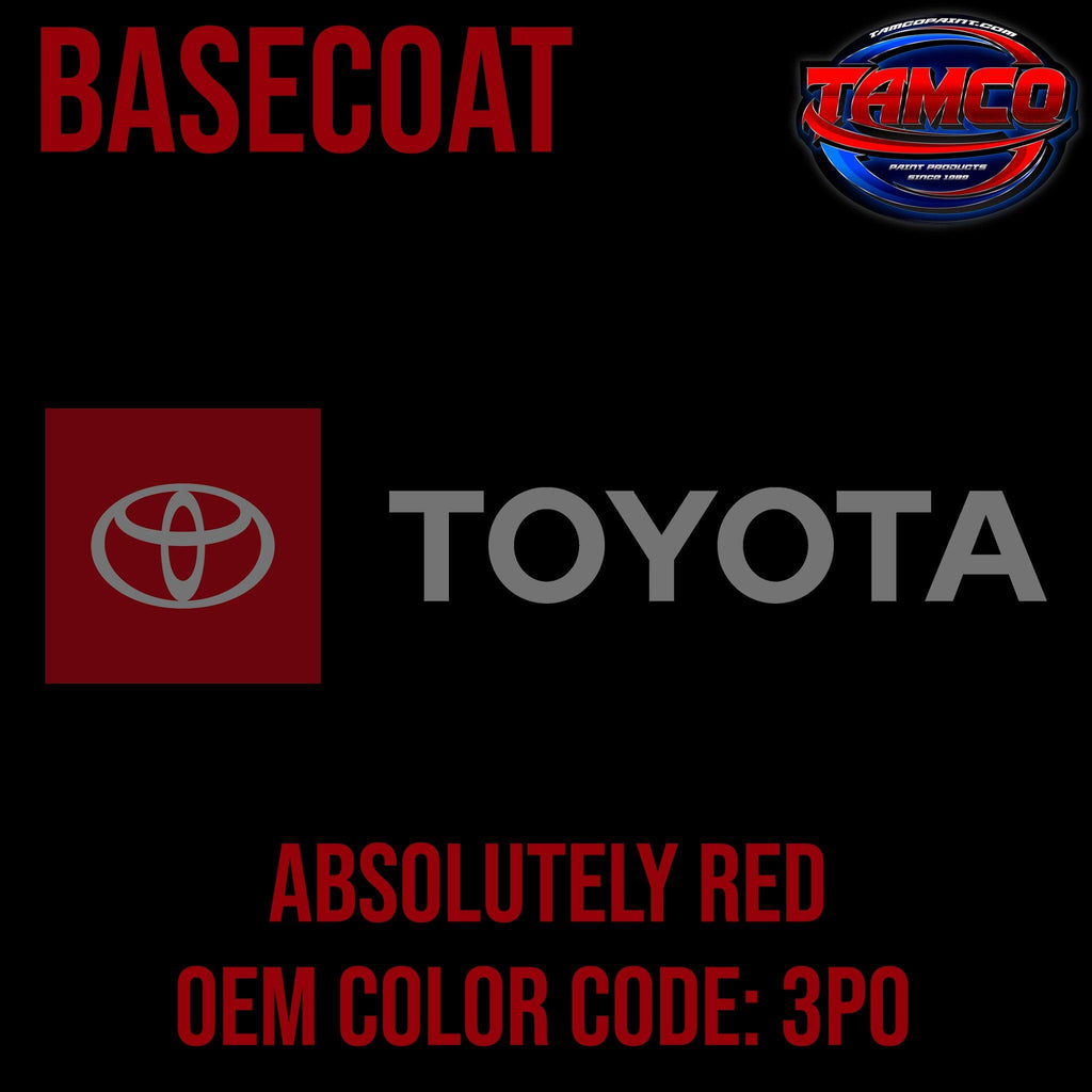 Toyota Absolutely Red | 3P0 | 2000-2019 | OEM Basecoat - The Spray Source - Tamco Paint Manufacturing