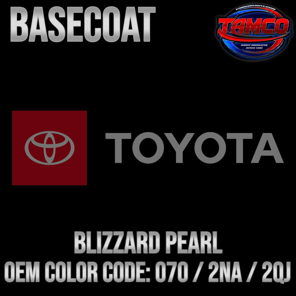 Toyota Blizzard Pearl | 070 | 2008; 2016-2022 | OEM Tri-Stage Basecoat - The Spray Source - Tamco Paint Manufacturing