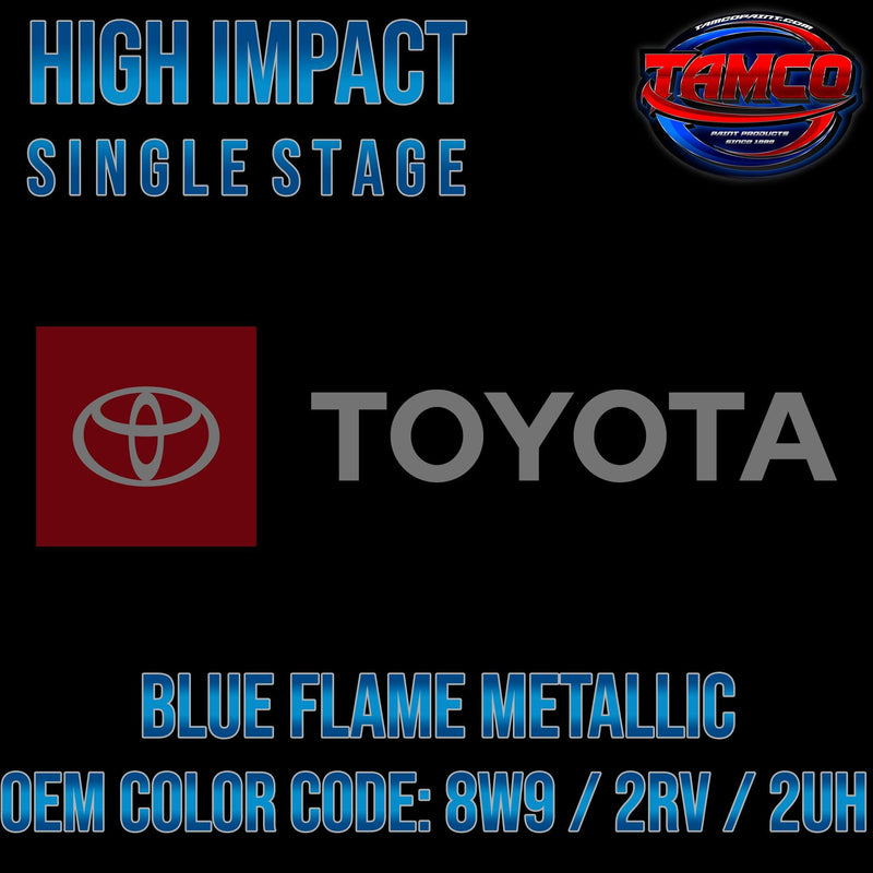 Toyota Blue Flame Metallic | 8W9 / 2RV / 2UH | 2019-2022 | OEM High Impact Single Stage - The Spray Source - Tamco Paint Manufacturing