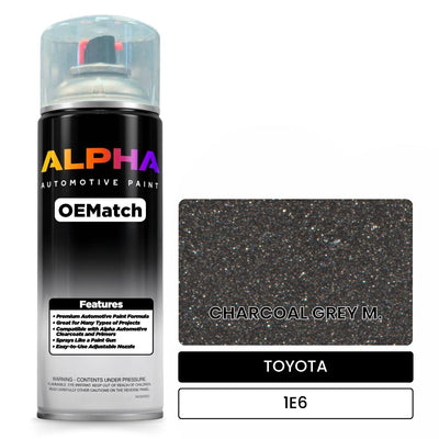 TOYOTA CHARCOAL GREY M. 1E6 | OEMatch Automotive Spraycan