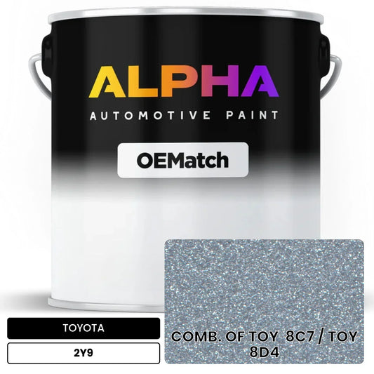 TOYOTA COMB. OF TOY  8C7 / TOY  8D4 2Y9 OEMatch Basecoat