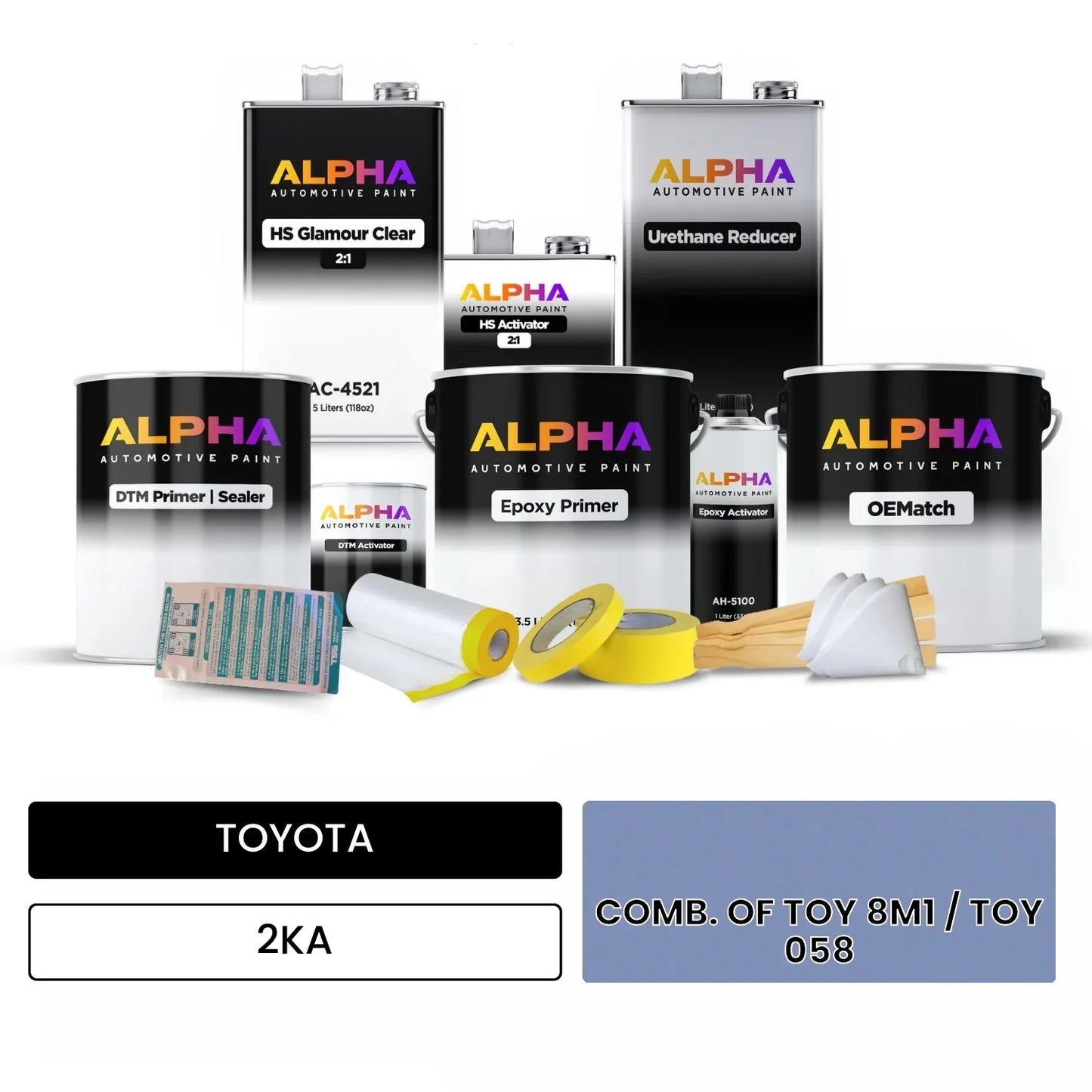 TOYOTA COMB. OF TOY 8M1 / TOY 058 2KA OEMatch Vehicle Paint Kit