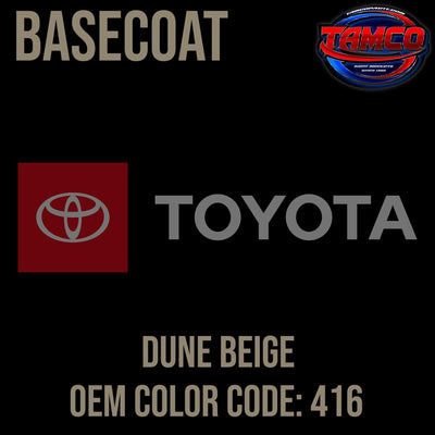 Toyota Dune Beige | 416 | 1972-1980 | OEM Basecoat - The Spray Source - Tamco Paint Manufacturing