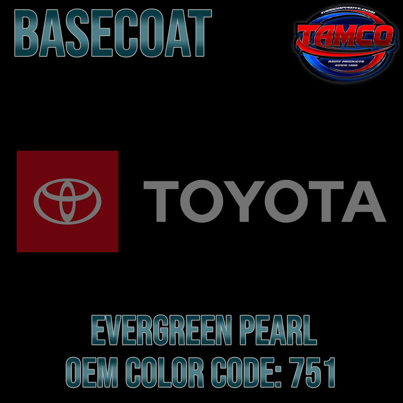 Toyota Evergreen Pearl | 751 | 1993-1998 | OEM Basecoat - The Spray Source - Tamco Paint Manufacturing