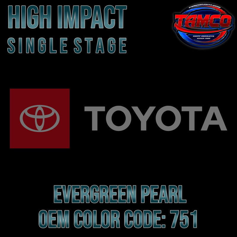 Toyota Evergreen Pearl | 751 | 1993-1998 | OEM High Impact Single Stage - The Spray Source - Tamco Paint Manufacturing