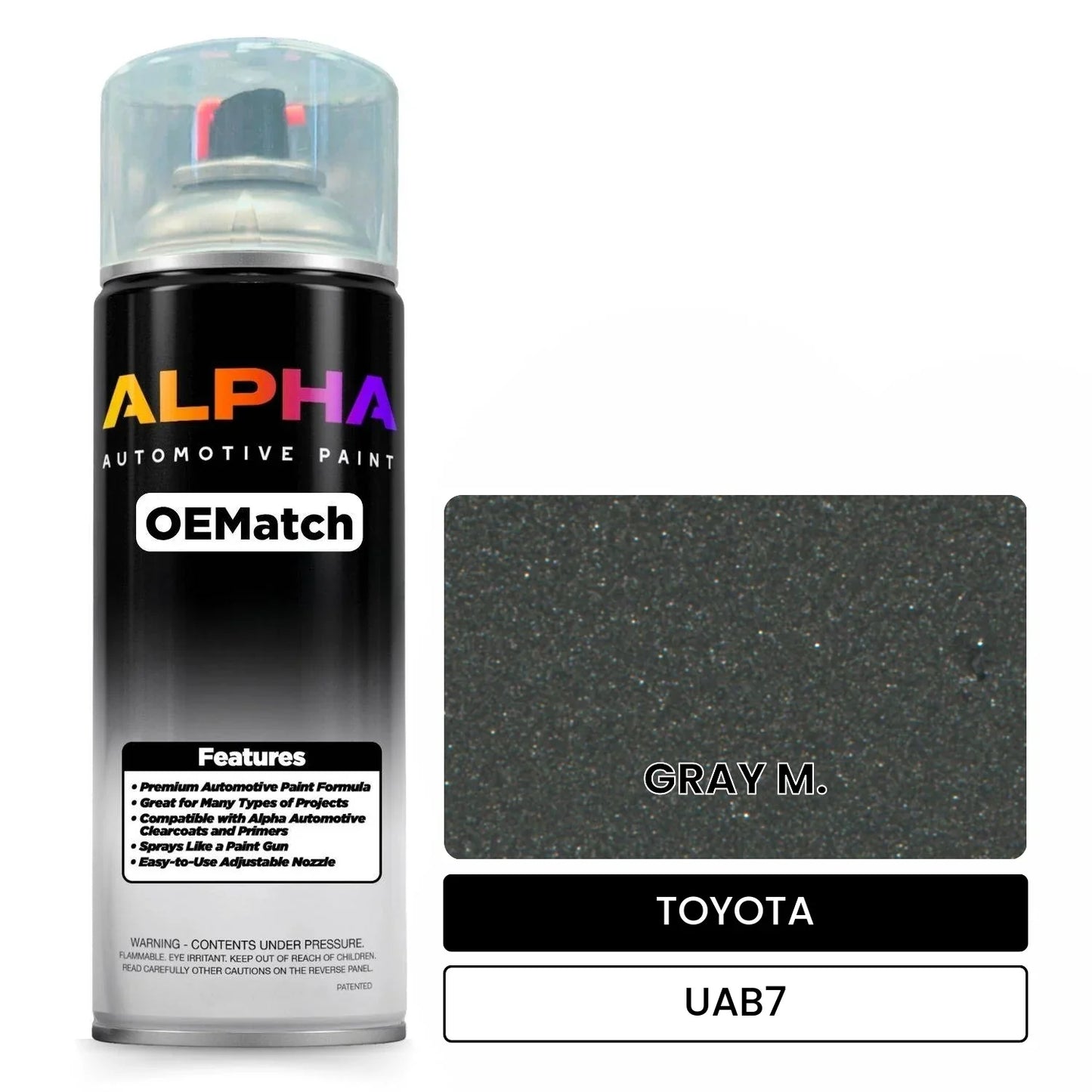 TOYOTA GRAY M. UAB7 OEMatch Spraycan