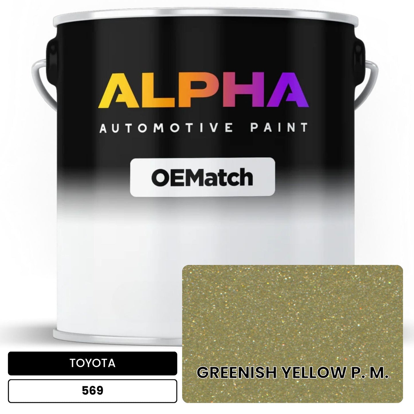 TOYOTA GREENISH YELLOW P. M. 569 OEMatch Basecoat