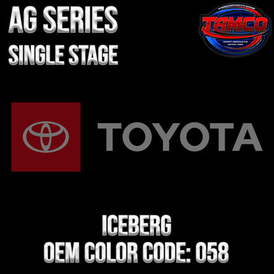 Toyota Iceberg | 058 | 1998;2008-2014 | OEM AG Series Single Stage - The Spray Source - Tamco Paint Manufacturing