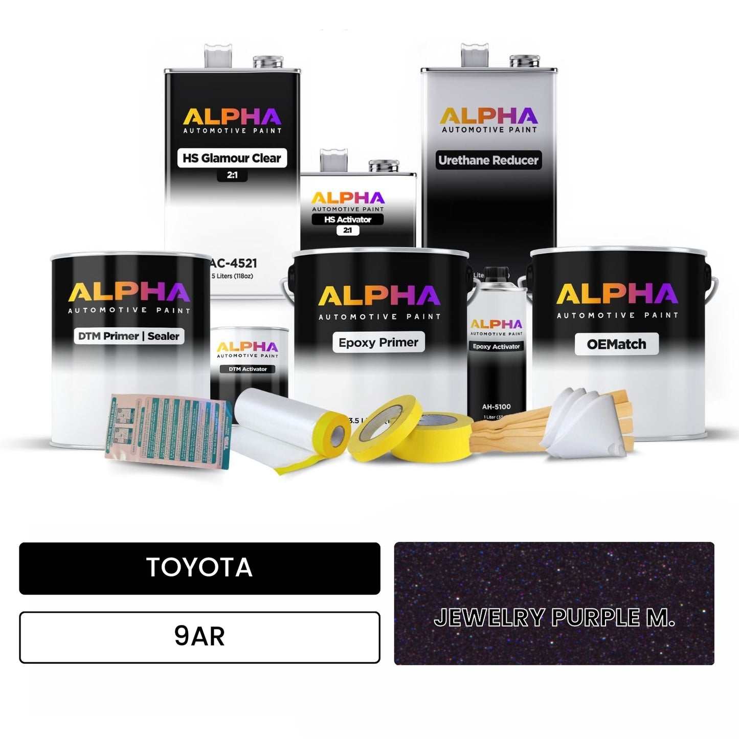 TOYOTA JEWELRY PURPLE M. 9AR OEMatch Vehicle Paint Kit