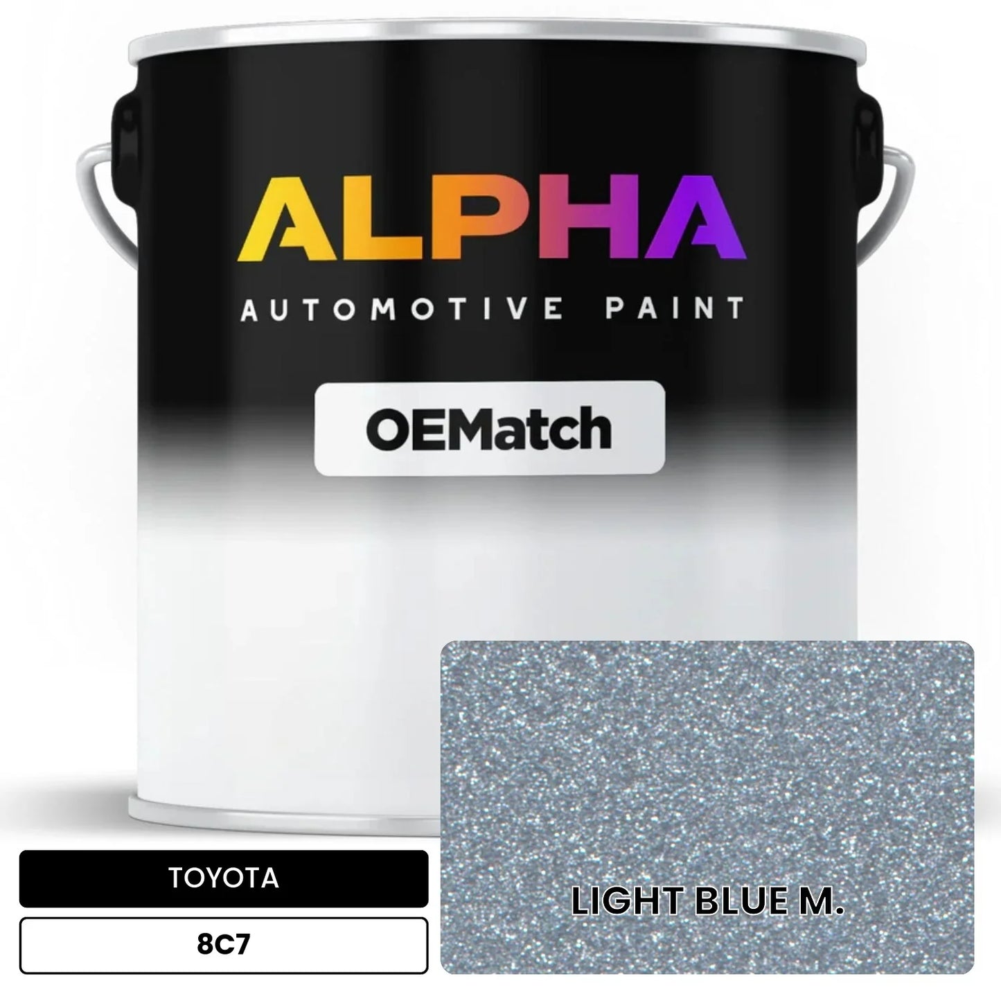 TOYOTA LIGHT BLUE M. 8C7 OEMatch Basecoat