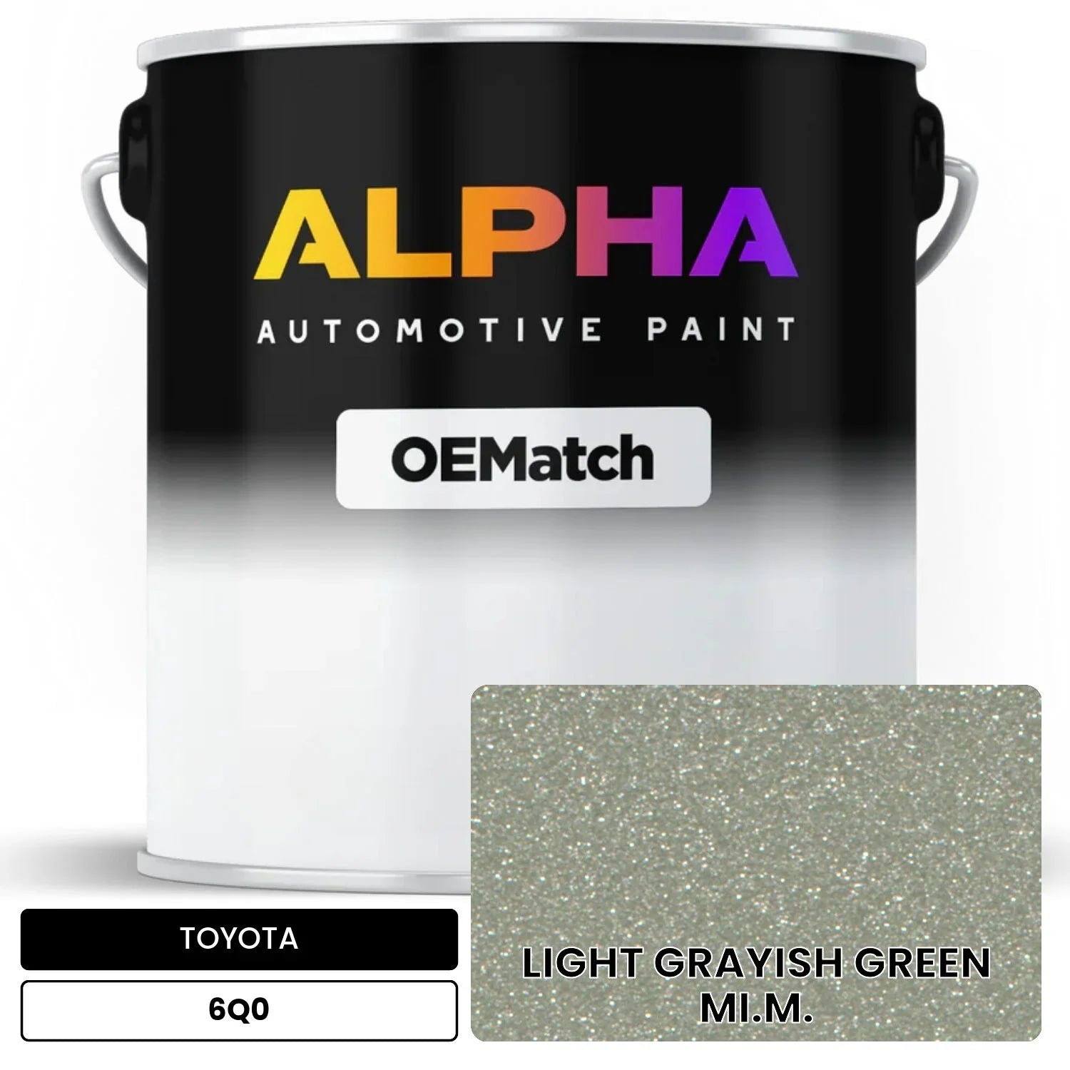 TOYOTA LIGHT GRAYISH GREEN MI.M. 6Q0 OEMatch Basecoat