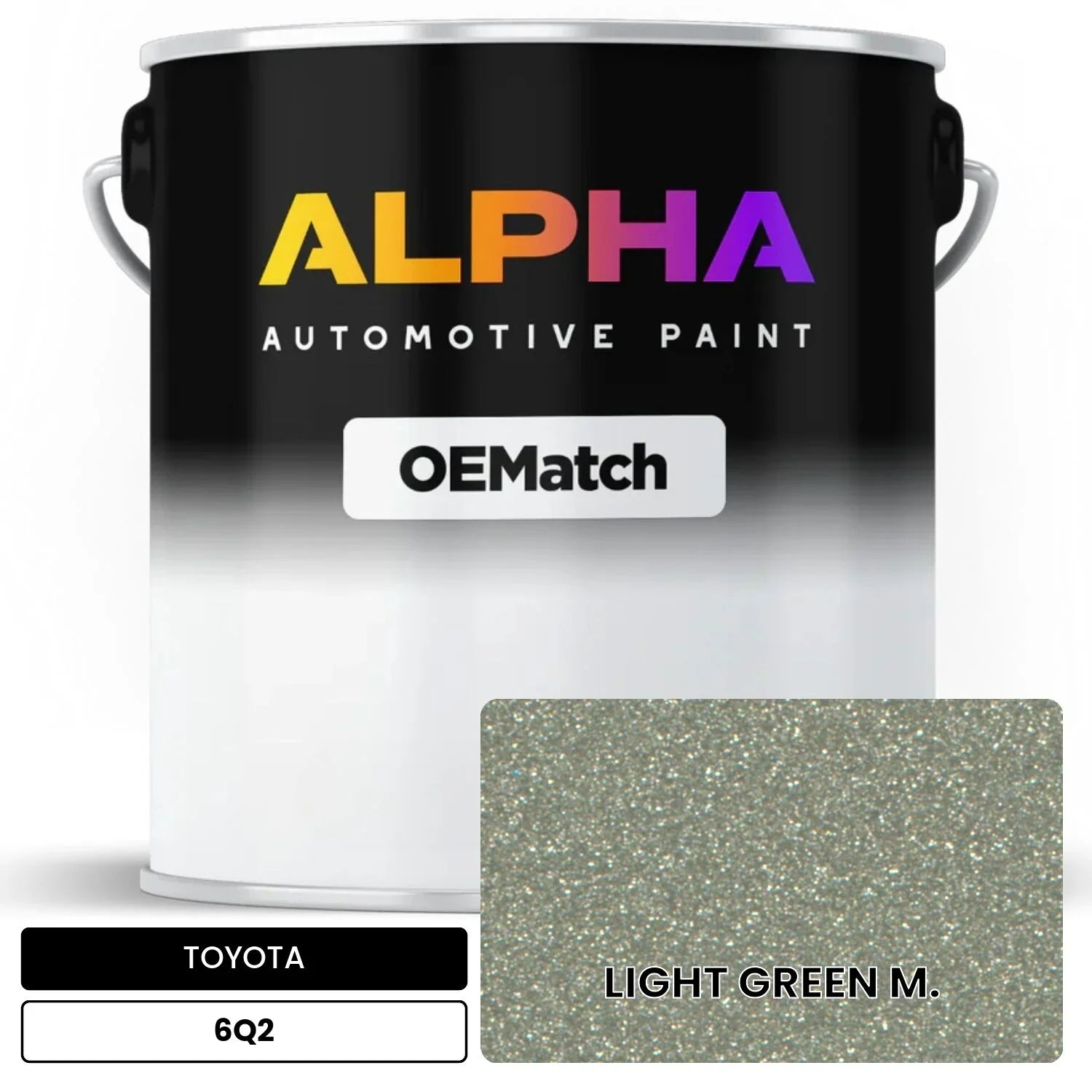TOYOTA LIGHT GREEN M. 6Q2 OEMatch Basecoat