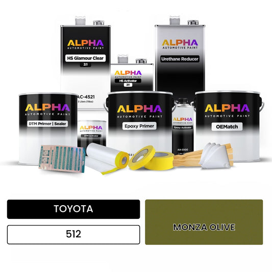 TOYOTA MONZA OLIVE 512 OEMatch Vehicle Paint Kit