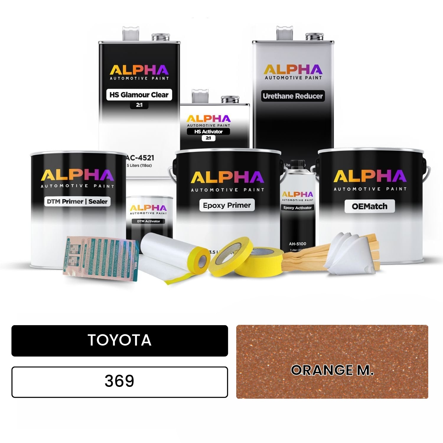 TOYOTA ORANGE M. 369 OEMatch Vehicle Paint Kit