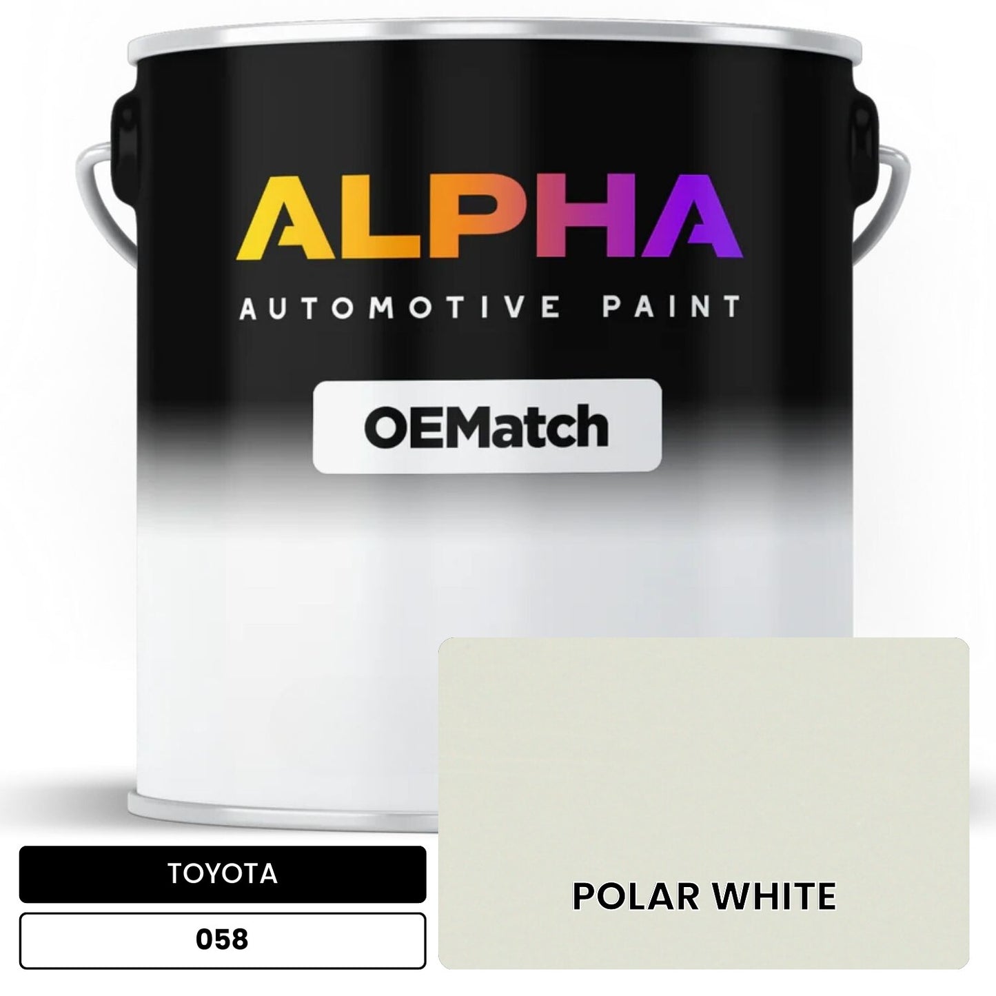 TOYOTA POLAR WHITE 058 OEMatch Basecoat