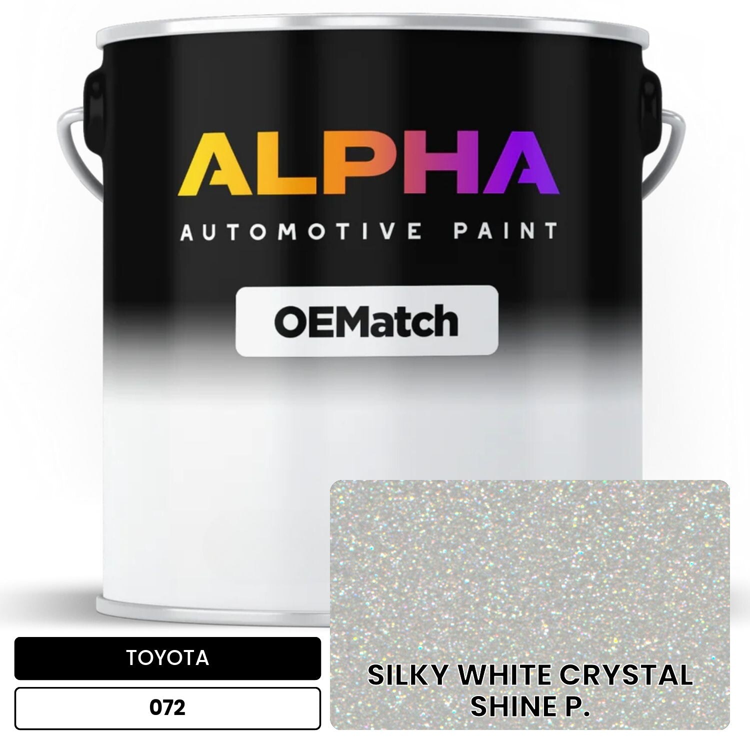 TOYOTA SILKY WHITE CRYSTAL SHINE P. 072 OEMatch Basecoat