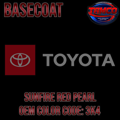 Toyota Sunfire Red Pearl | 3K4 | 1992-2002 | OEM Basecoat - The Spray Source - Tamco Paint Manufacturing