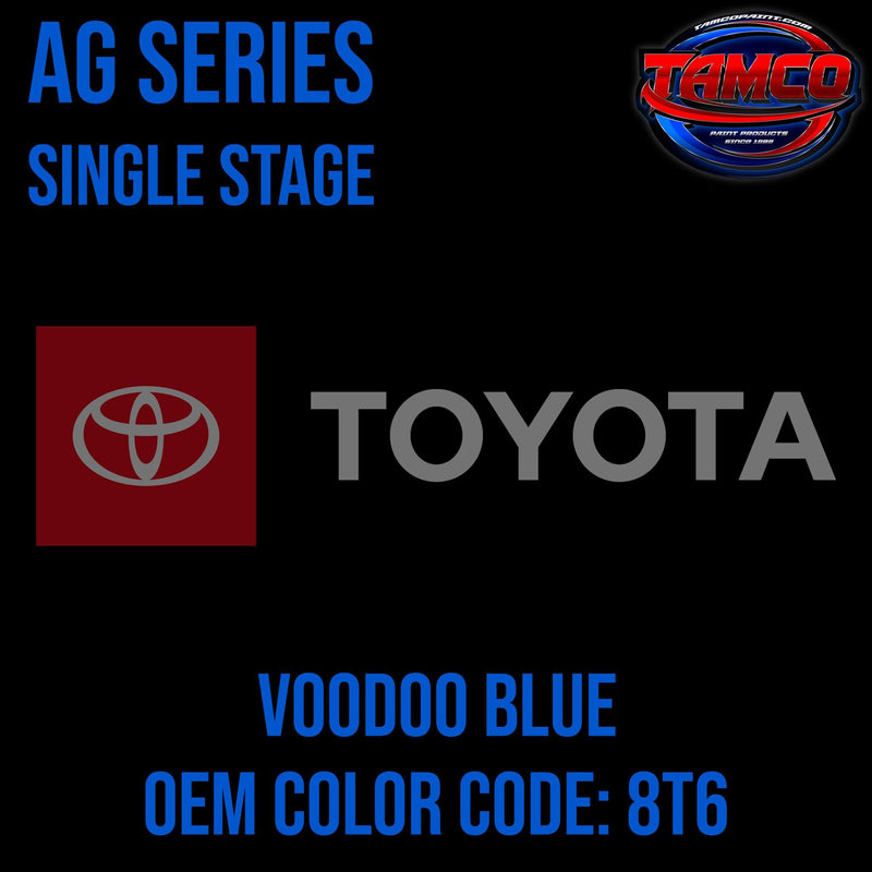 Toyota Voodoo Blue | 8T6 | 2007-2021 | OEM AG Series Single Stage - The Spray Source - Tamco Paint Manufacturing