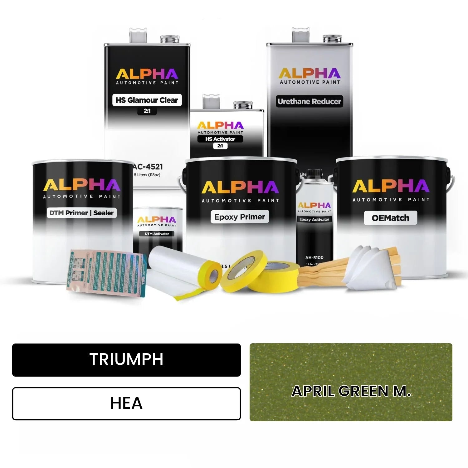 TRIUMPH APRIL GREEN M. HEA OEMatch Vehicle Paint Kit