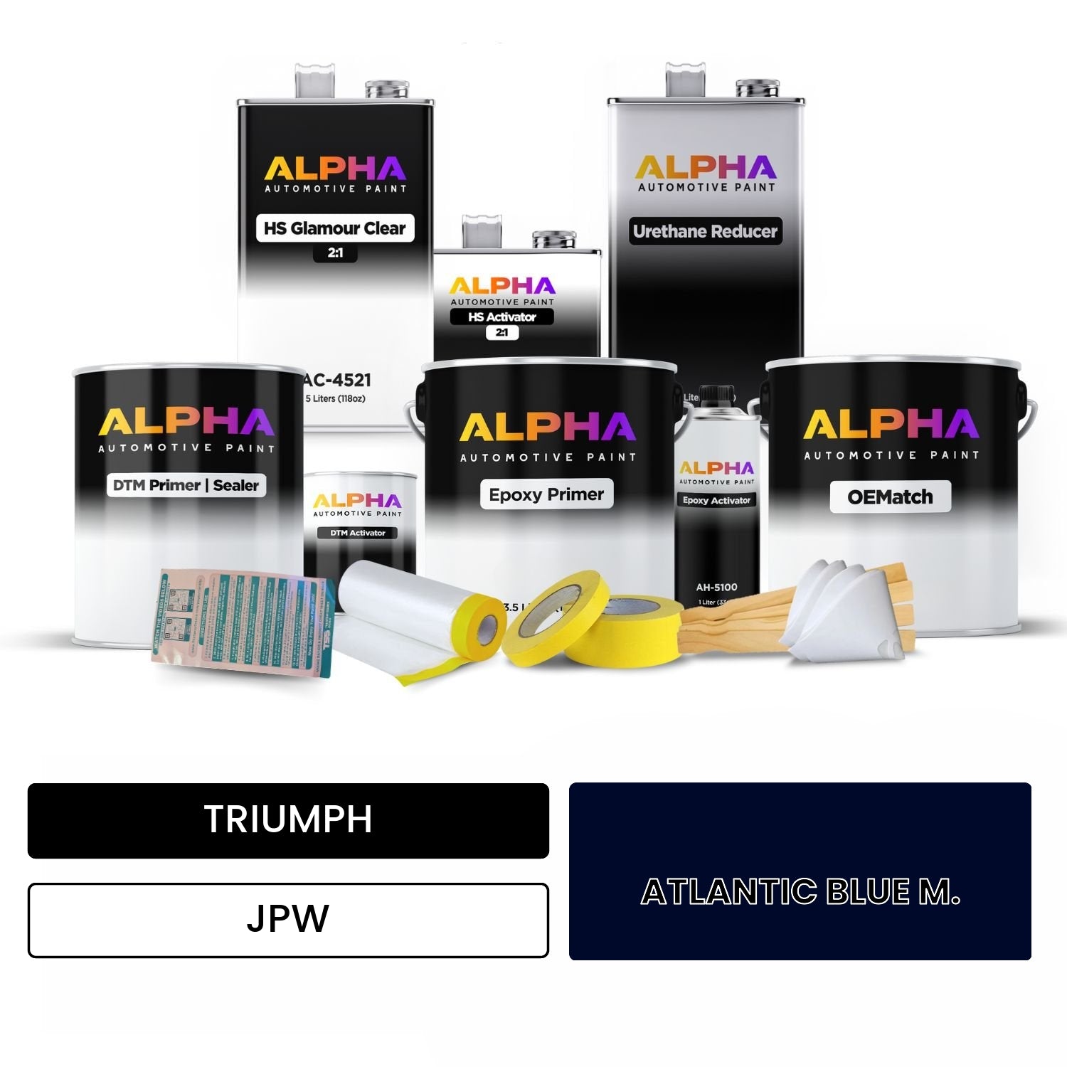 TRIUMPH ATLANTIC BLUE M. JPW OEMatch Vehicle Paint Kit