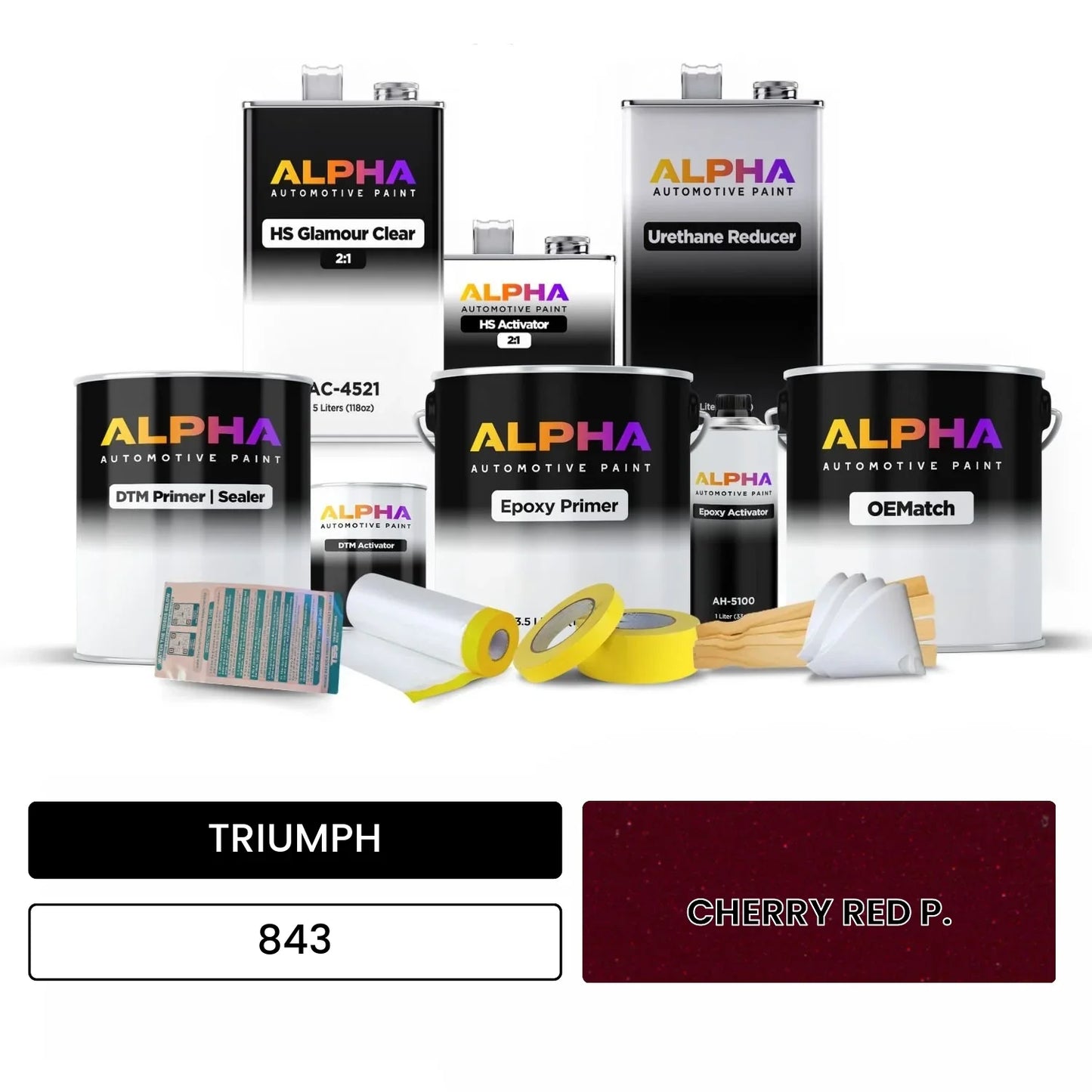 TRIUMPH CHERRY RED P. 843 OEMatch Vehicle Paint Kit