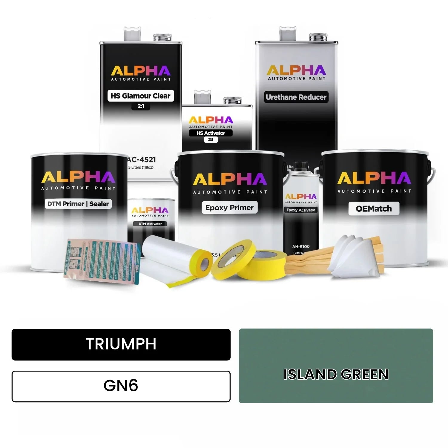 TRIUMPH ISLAND GREEN GN6 OEMatch Vehicle Paint Kit