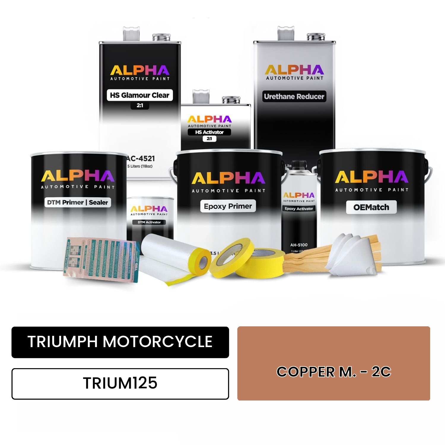 TRIUMPH MOTORCYCLE COPPER M. - 2C TRIUM125 OEMatch Vehicle Paint Kit