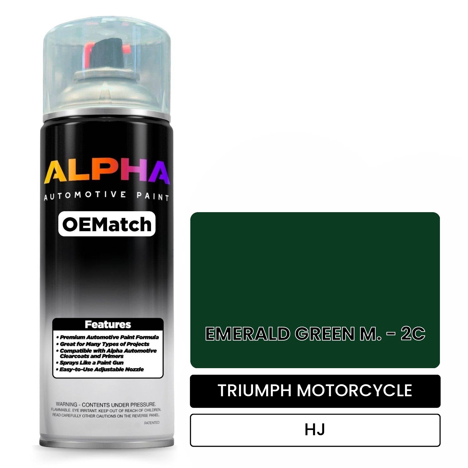 TRIUMPH MOTORCYCLE EMERALD GREEN M. - 2C HJ OEMatch Spraycan