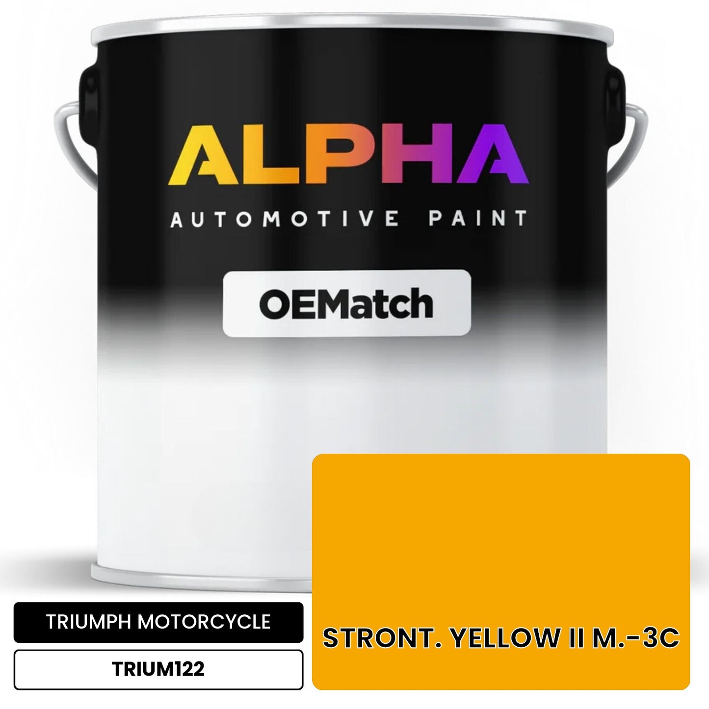 TRIUMPH MOTORCYCLE STRONT. YELLOW II M.-3C TRIUM122 OEMatch Basecoat