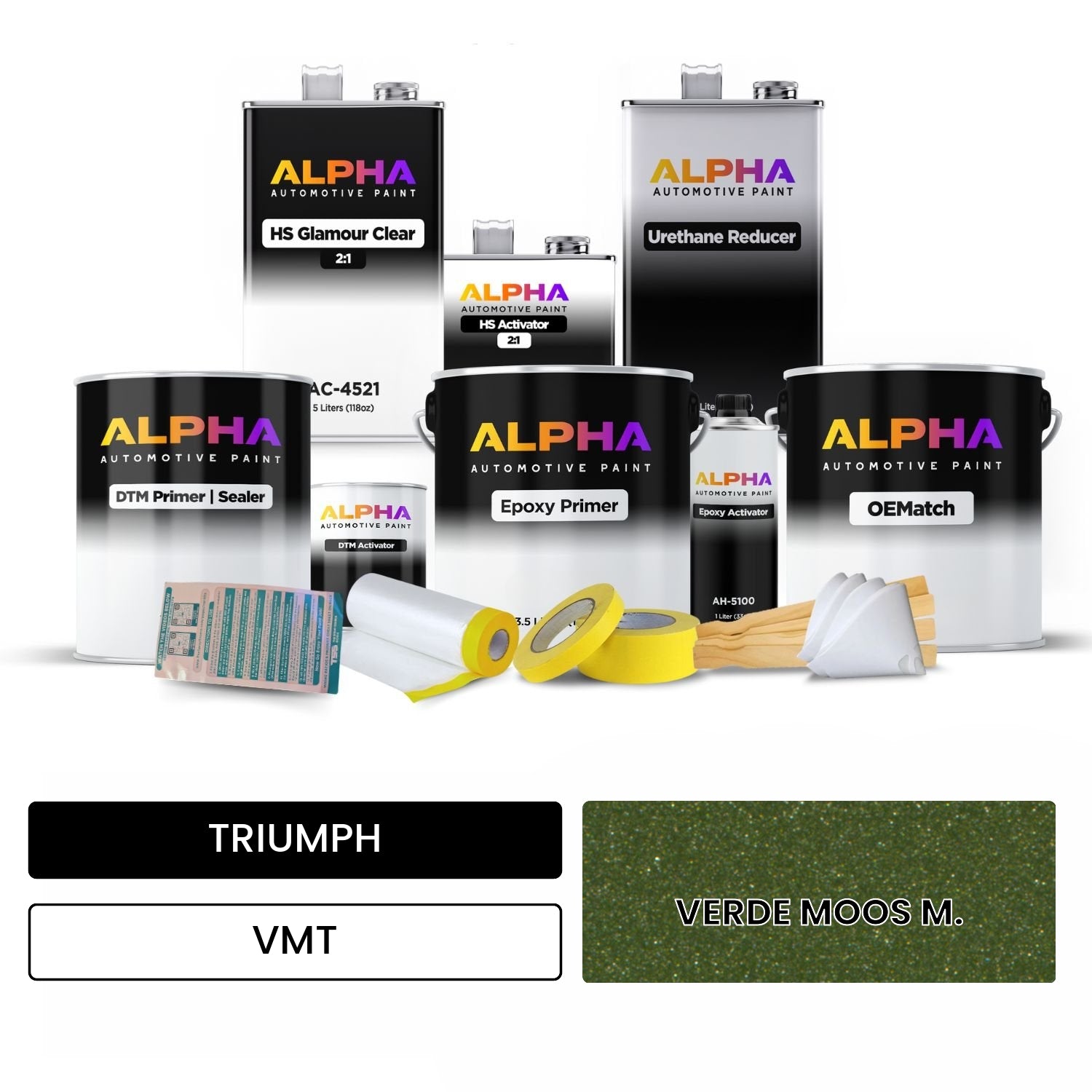 TRIUMPH VERDE MOOS M. VMT OEMatch Vehicle Paint Kit