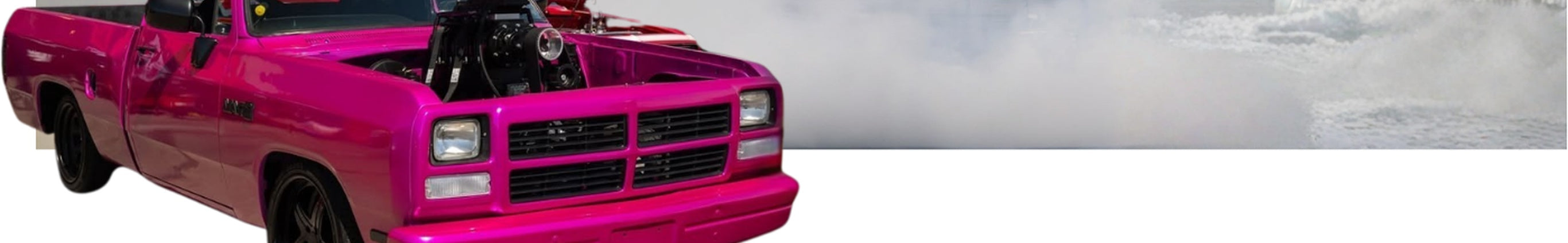 Pink truck burnout