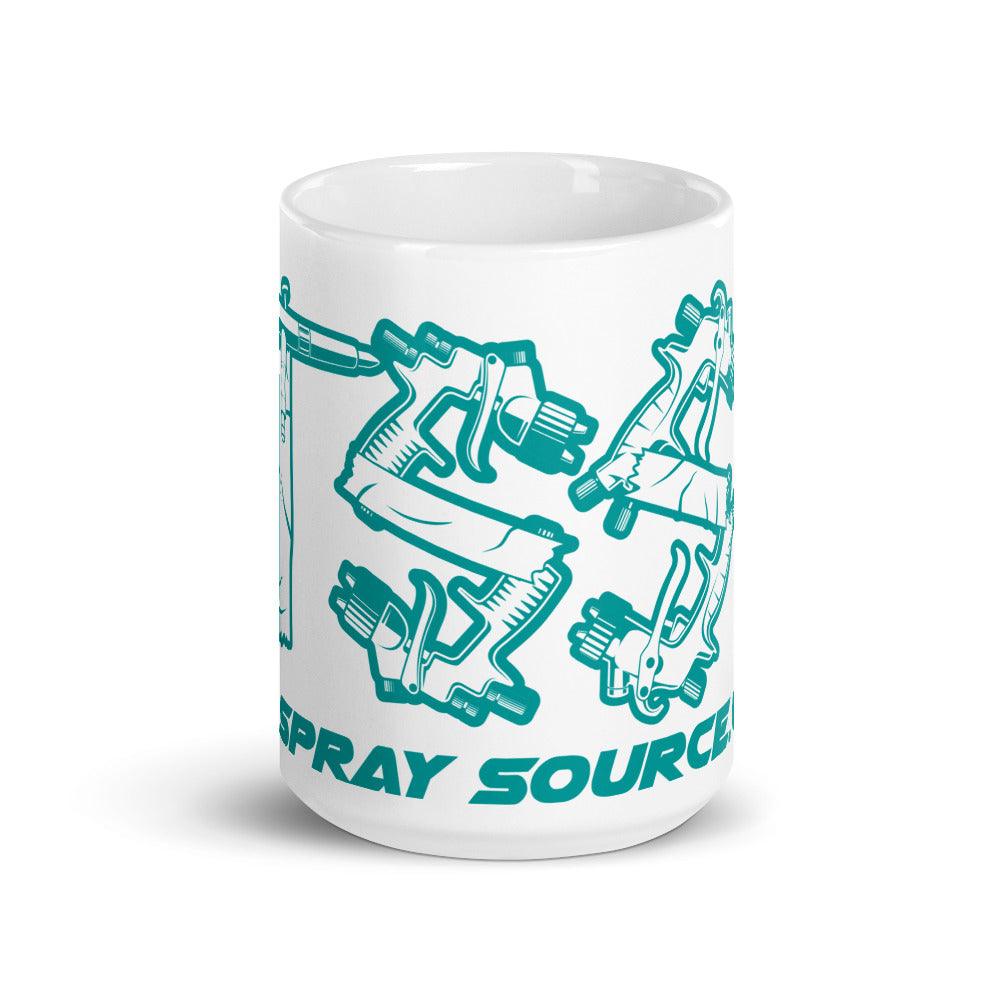 TSS Spray Equipment Logo White glossy mug - The Spray Source - The Spray Source