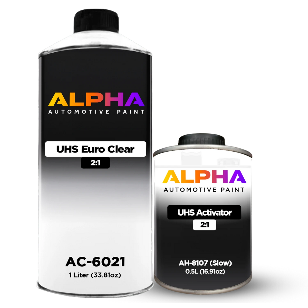 UHS Euro Clearcoat AC-6021 1.5L Kit - AH-8107 Slow Activator | Alpha Automotive Paint