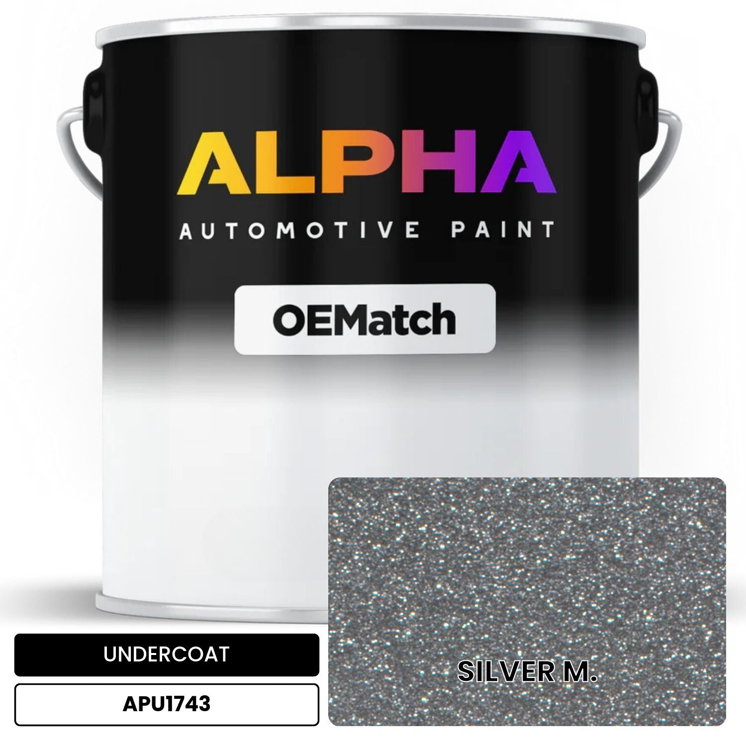 APAPU1743 SILVER M. OEMatch Automotive Undercoat