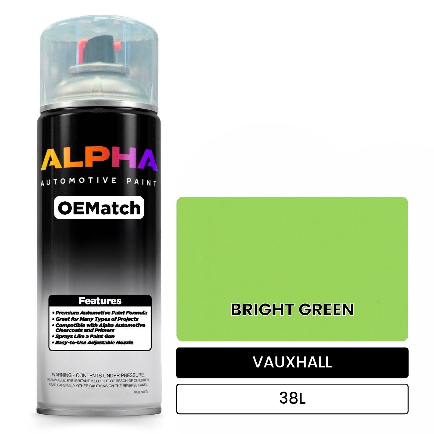 VAUXHALL BRIGHT GREEN 38L OEMatch Spraycan