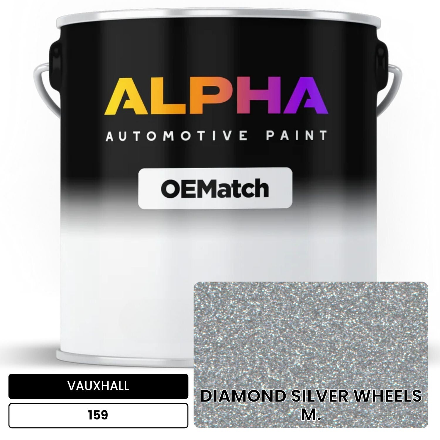 VAUXHALL DIAMOND SILVER WHEELS M. 159 OEMatch Basecoat