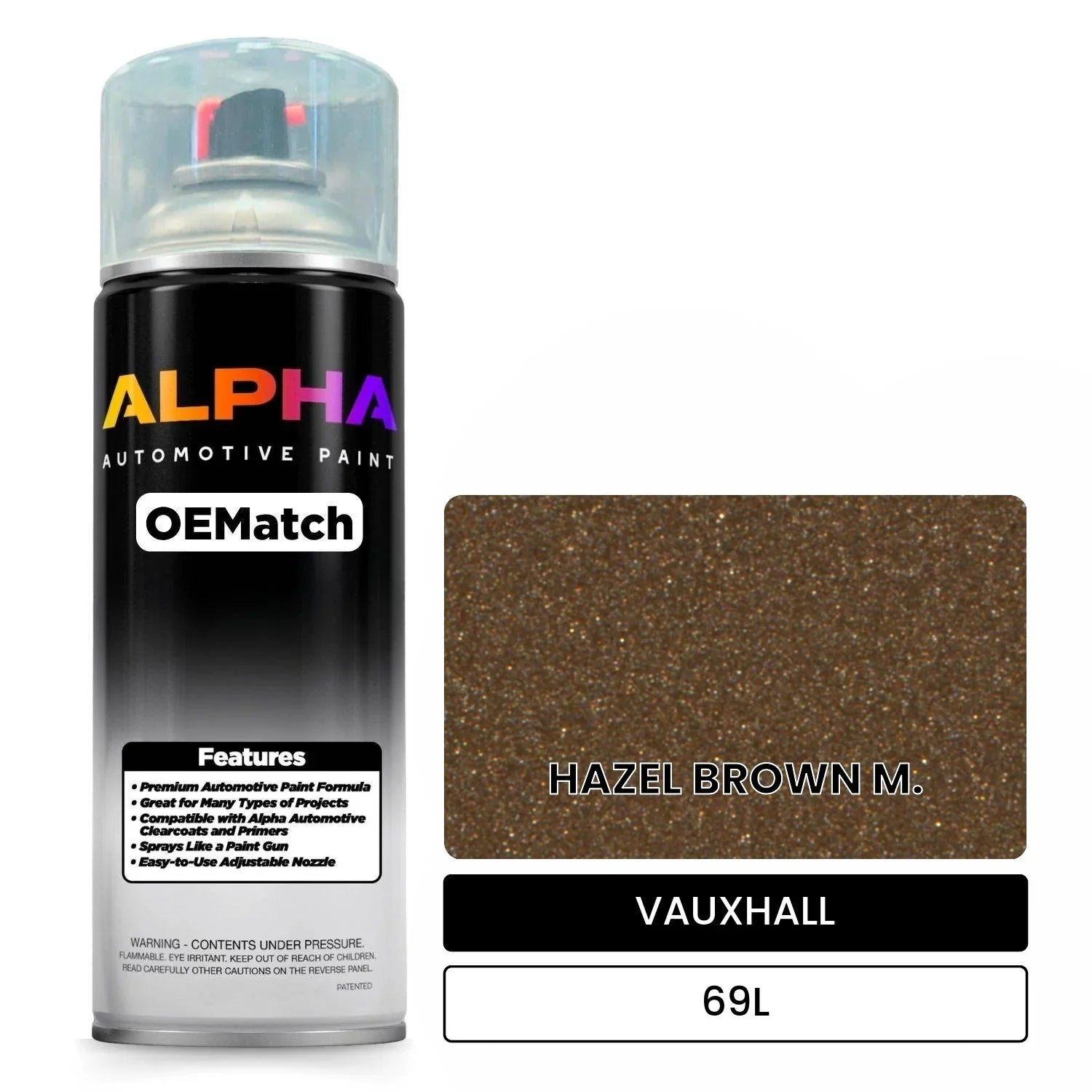 VAUXHALL HAZEL BROWN M. 69L OEMatch Spraycan