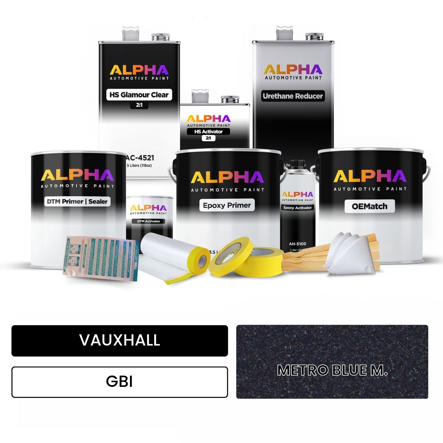 VAUXHALL METRO BLUE M. GBI OEMatch Vehicle Paint Kit