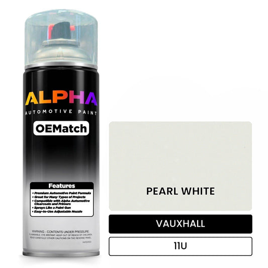 VAUXHALL PEARL WHITE 11U OEMatch Spraycan