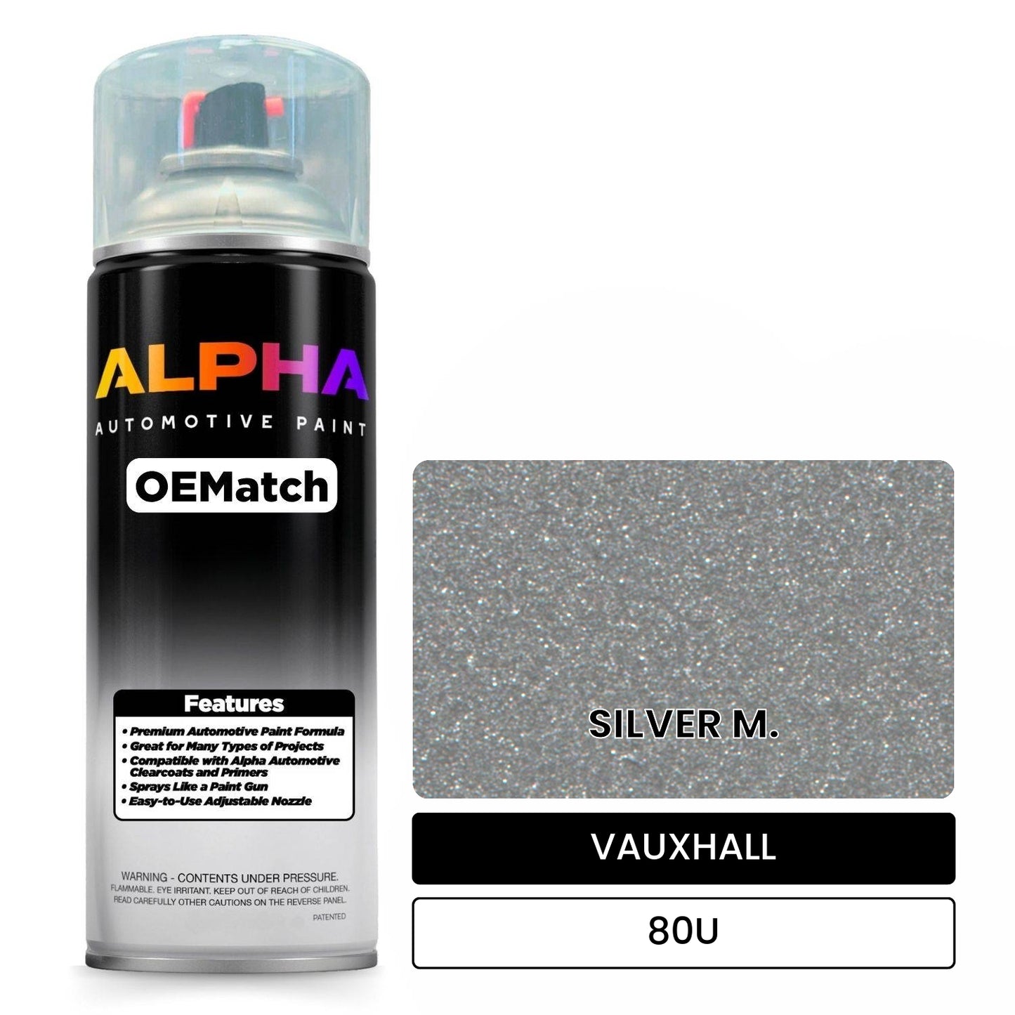 VAUXHALL SILVER M. 80U OEMatch Spraycan