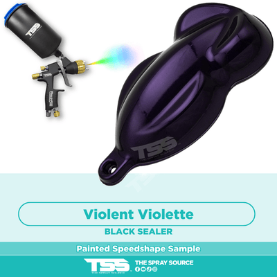 Violent Violette Pre-Sprayed Speedshape Paint Sample (Black Ground Coat) - The Spray Source - Tamco Paint