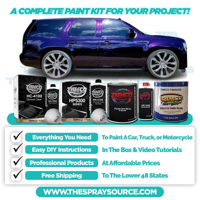 Violette Candy Pearl Extra Large Car Kit (Black Ground Coat) - The Spray Source - Tamco Paint