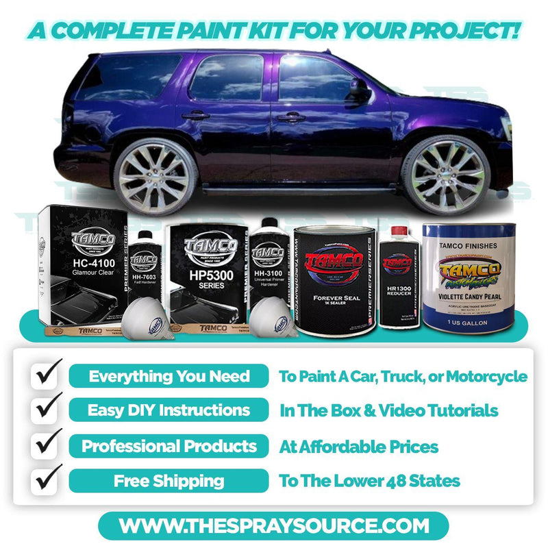 Violette Candy Pearl Medium Car Kit (Black Ground Coat) - The Spray Source - Tamco Paint